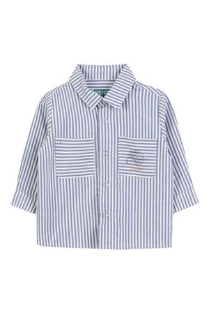 camicia in cotone azzurro KENZO KIDS | K61280780